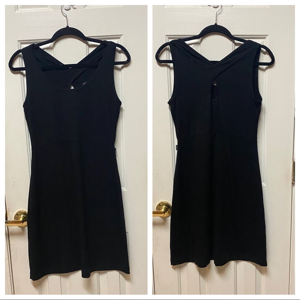 Eddie Bauer women’s sleeveless cross cross back bodycon fitted summer dress S